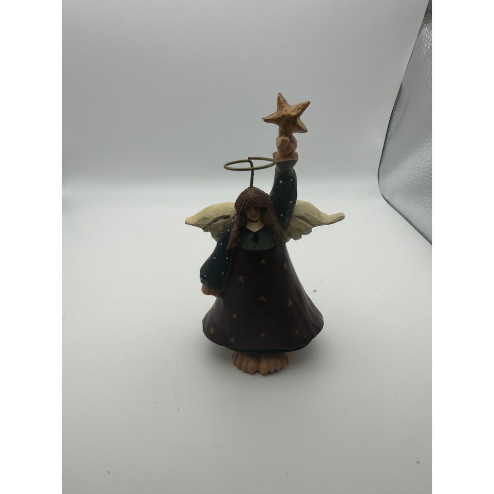 Williraye Studio Angel With Star Figurine WW2330 1997 Folk Art Resin Sculpture
